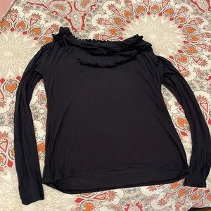 Elie Tahari cowl neck soft jersey shirt medium